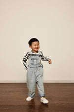 Load image into Gallery viewer, Goldie + Ace - LENNI LONG SLEEVES RIBBED STRIPE SKIVVY - NAVY IVORY
