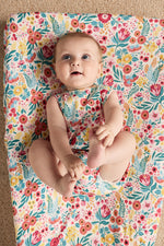 Load image into Gallery viewer, Goldie + Ace - NATIVE BOTANICAL PRINT BUBBLE ROMPER - MULTI
