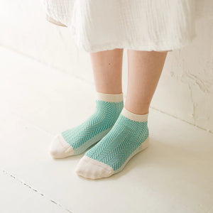 Memeri : giza cotton herringbone socks - ramune