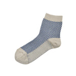 Load image into Gallery viewer, Memeri : giza cotton herringbone socks - navy
