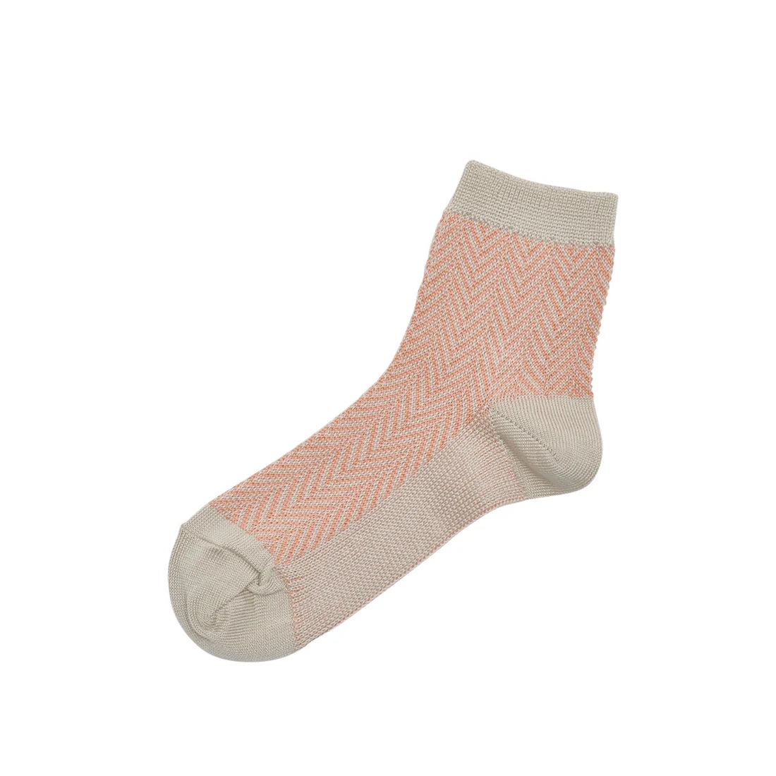 Memeri : giza cotton herringbone socks - coral pink