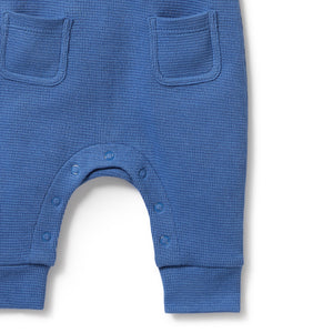 WILSON & FRENCHY -  Brilliant Blue Organic Waffle Overall