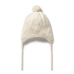Load image into Gallery viewer, WILSON &amp; FRENCHY - Ecru - Knitted Pointelle Bonnet
