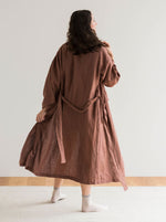 Load image into Gallery viewer, CITTA - Plum Linen Robe
