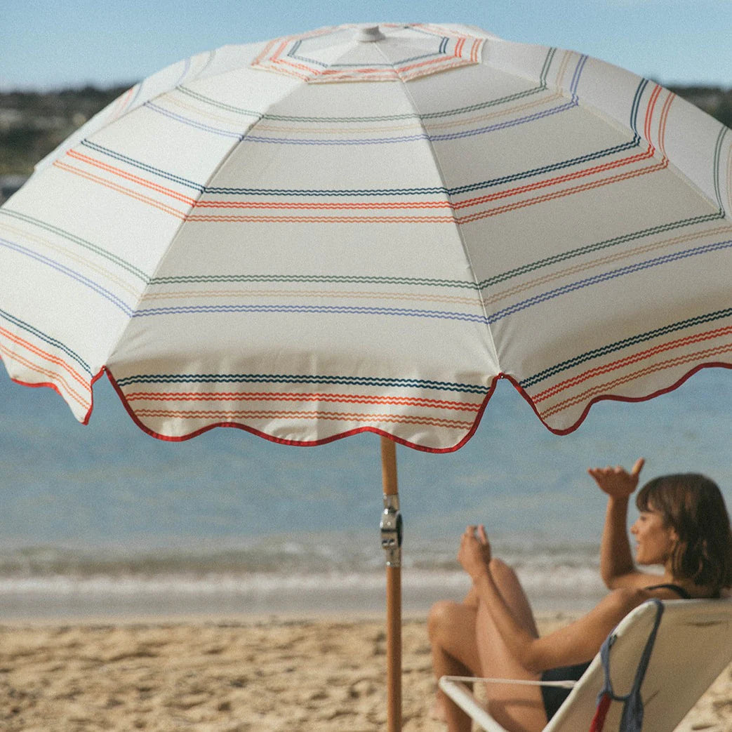Basil Bangs Premium Beach Umbrella - Ribbon