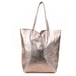 Load image into Gallery viewer, MAISON FANLI - Large Tote Metallic - METALLIC CHAMPAGNE
