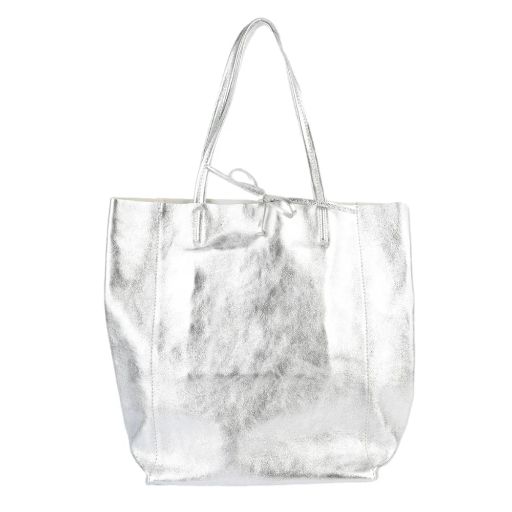 MAISON FANLI - Metallic Silver - Large Tote