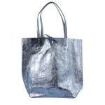 Load image into Gallery viewer, MAISON FANLI - Large Tote Metallic - Blue Jeans
