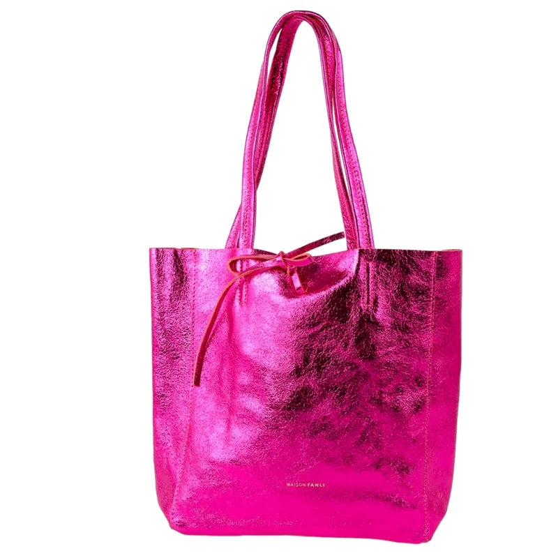 MAISON FANLI - Medium Tote Metallic - FUCHSIA