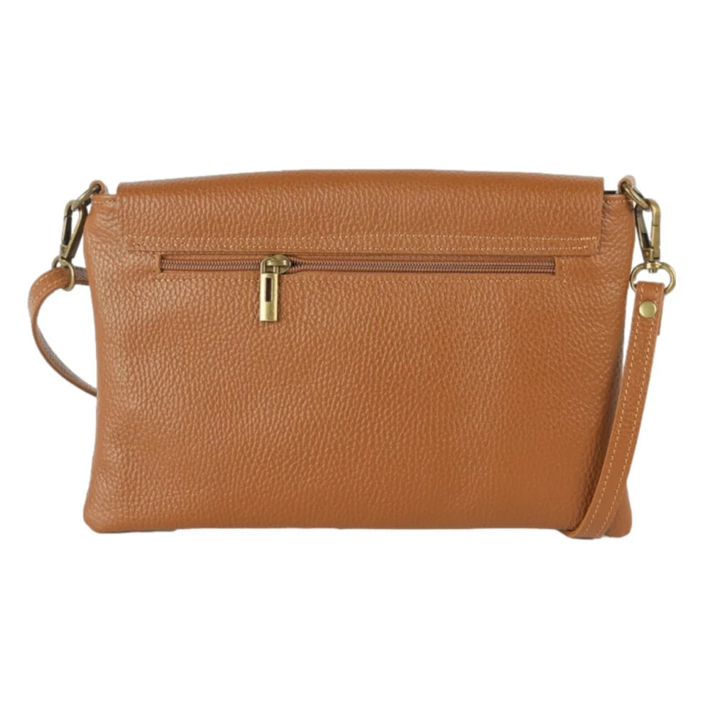 MAISON FANLI - Leather Crossbody - CARAMEL