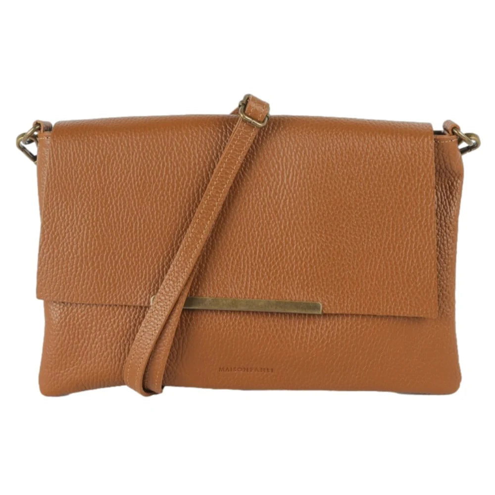 MAISON FANLI - Leather Crossbody - CARAMEL