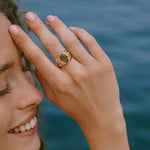 Load image into Gallery viewer, CARMEN DARK GREEN RING
