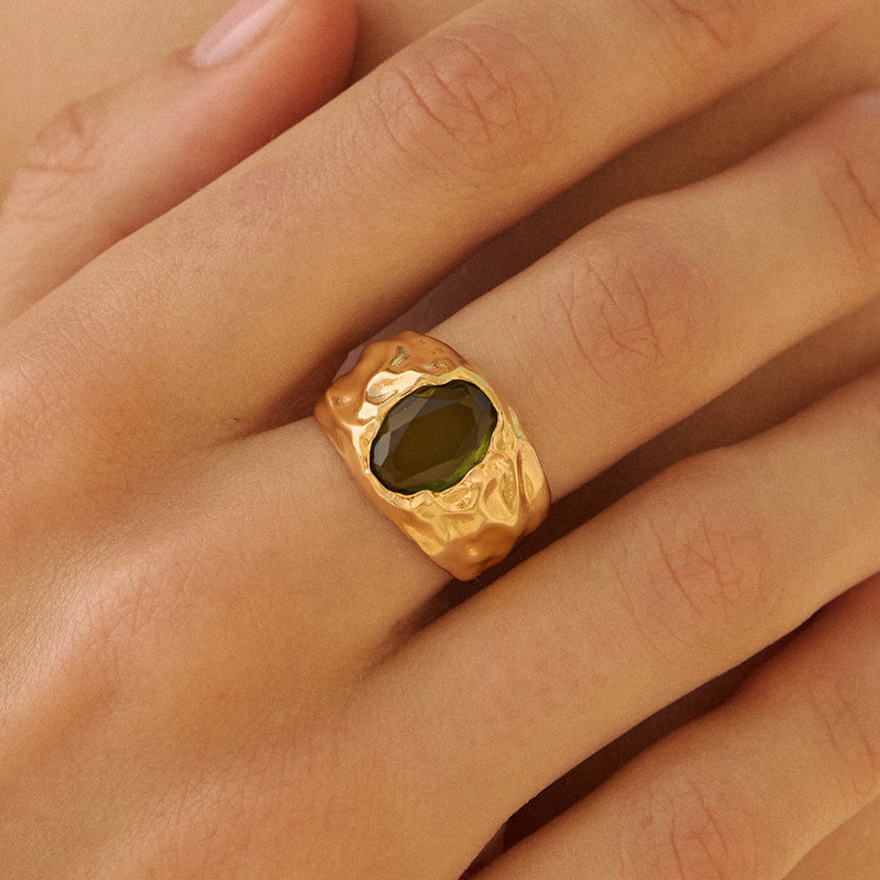 CARMEN DARK GREEN RING