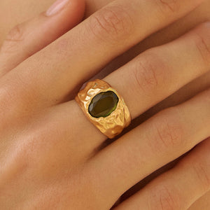 CARMEN DARK GREEN RING