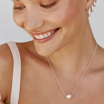 Load image into Gallery viewer, Fairley Pearl Teardrop Necklace Silver
