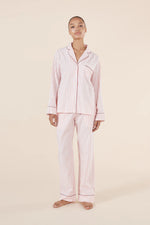 Load image into Gallery viewer, Gingerlilly Octavia Cotton Stripe PJ Burgundy Stripe
