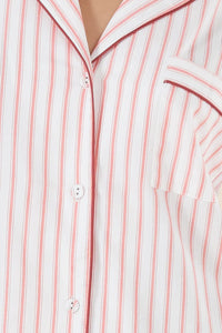 Gingerlilly Octavia Cotton Stripe PJ Burgundy Stripe