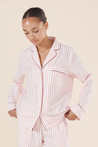 Gingerlilly Octavia Cotton Stripe PJ Burgundy Stripe