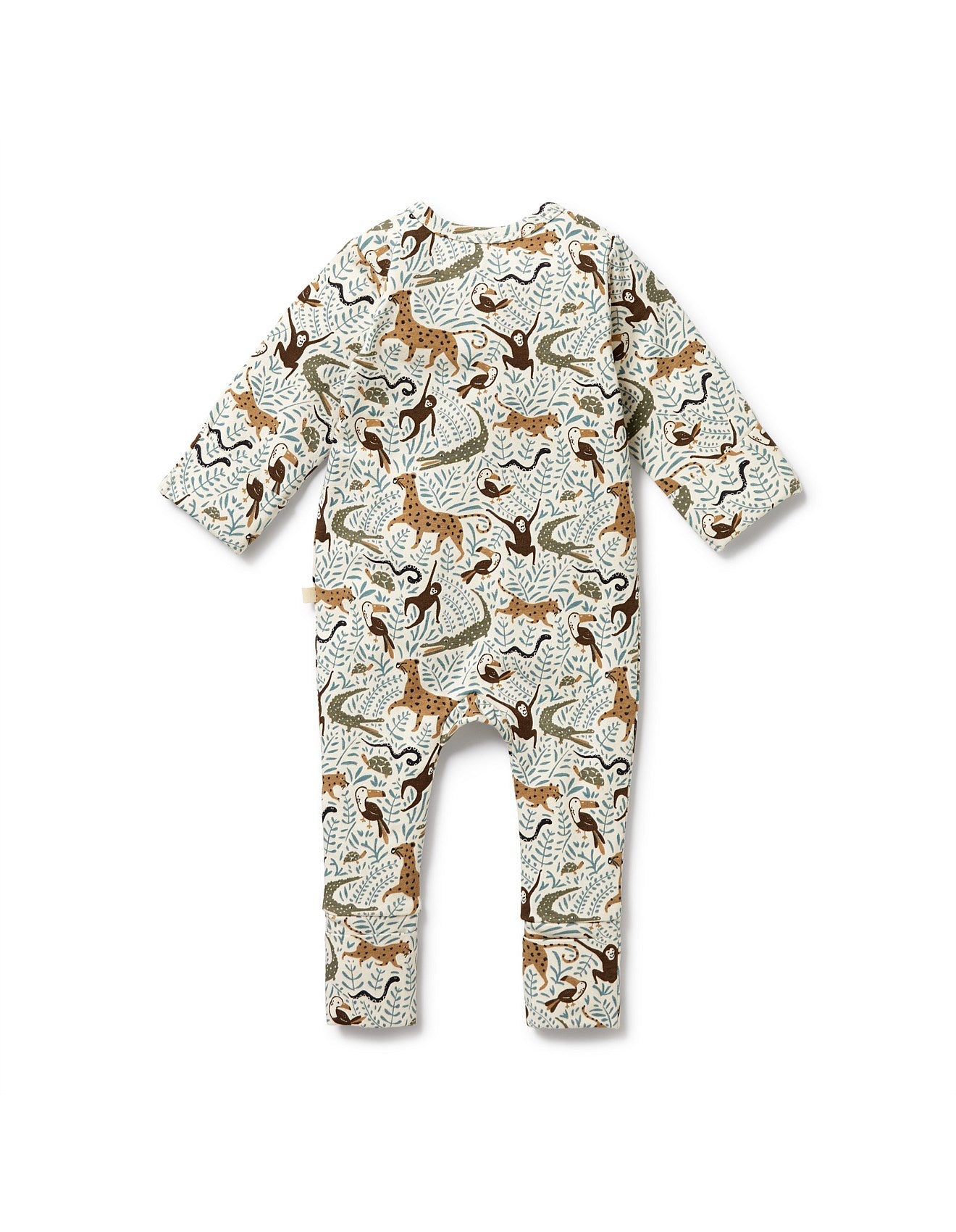Mini Jungle Organic Zipsuit with Feet