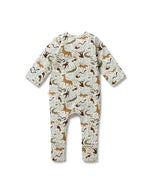 Load image into Gallery viewer, Mini Jungle Organic Zipsuit with Feet
