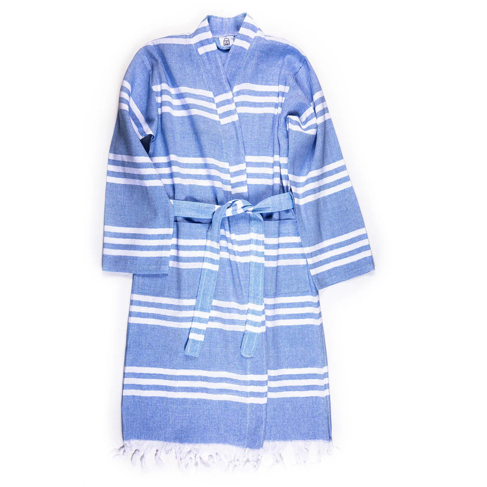 Pestamel Pastel Stripe Robe Baby Blue