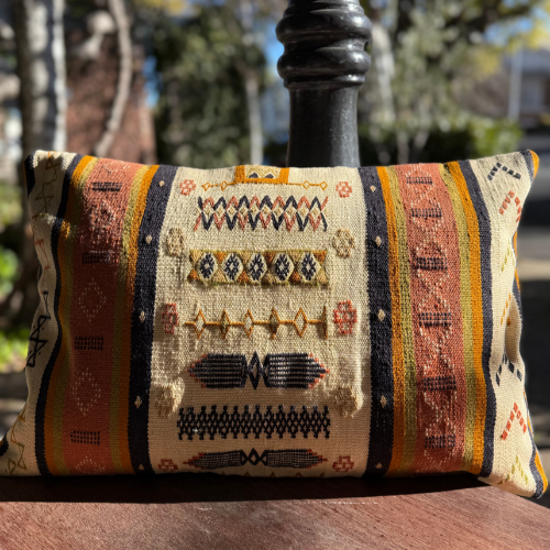 Hand Embroidered Traditional Motif Cushion Cover - 40 x 60 | Bright Embroidery