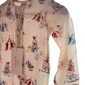 Circus Bunnies Bamboo Zipsuit