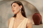 Load image into Gallery viewer, MURKANI - Aphrodite Goddess Large Pearl  Earrings in Sterling Silver
