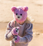 Load image into Gallery viewer, Acorn Kids - Bear Face Mittens - Pink

