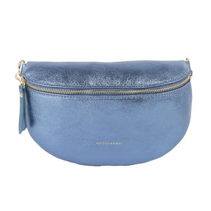 MAISON FANLI - Bum Bag - METALLIC BLUE JEANS