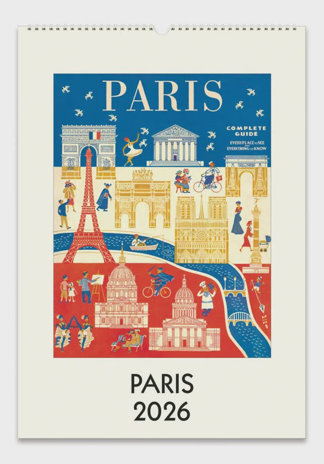 Cavallini 2026 Wall Calendar – Paris