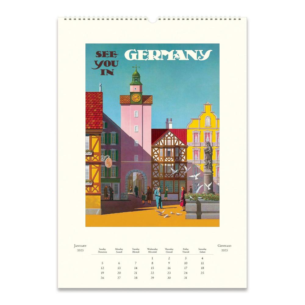 Cavallini Wall Calendar 2025