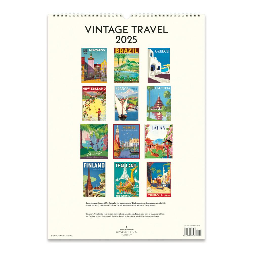 Cavallini Wall Calendar 2025