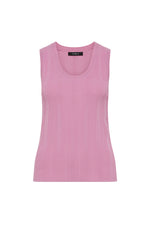 Load image into Gallery viewer, Cable Crepe Rib Singlet - Musk Pink
