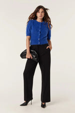 Load image into Gallery viewer, Brushed Pure Cashmere Cardigan - Sapphire Blue
