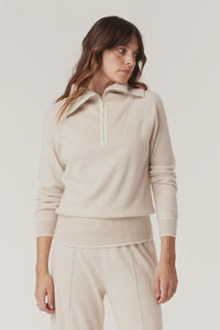 Cashwool Track Jumper - Oatmeal