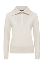Load image into Gallery viewer, Cashwool Track Jumper - Oatmeal
