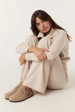 Load image into Gallery viewer, Cashwool Track Jumper - Oatmeal
