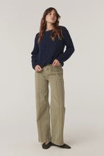 Load image into Gallery viewer, Cashwool Cable Crew Jumper - Navy
