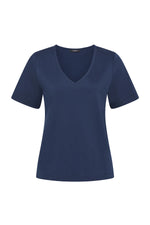 Load image into Gallery viewer, Pima V Neck Tee | Navy
