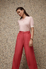 Load image into Gallery viewer, CABLE - Freya Linen Pant - Hot Pink
