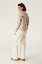 Load image into Gallery viewer, CABLE - Cashwool V Neck Jumper - Oatmeal
