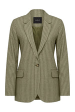 Load image into Gallery viewer, CABLE - Mosman Pinstripe Blazer - Sage Green Pinstripe
