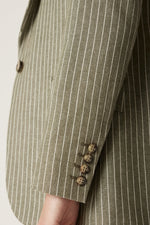 Load image into Gallery viewer, CABLE - Mosman Pinstripe Blazer - Sage Green Pinstripe
