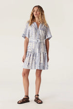 Load image into Gallery viewer, CABLE - Seychelles Linen Dress - Mermaid Print
