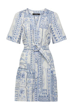 Load image into Gallery viewer, CABLE - Seychelles Linen Dress - Mermaid Print
