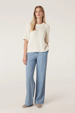 Load image into Gallery viewer, Boucle Knit Crew Top Milk

