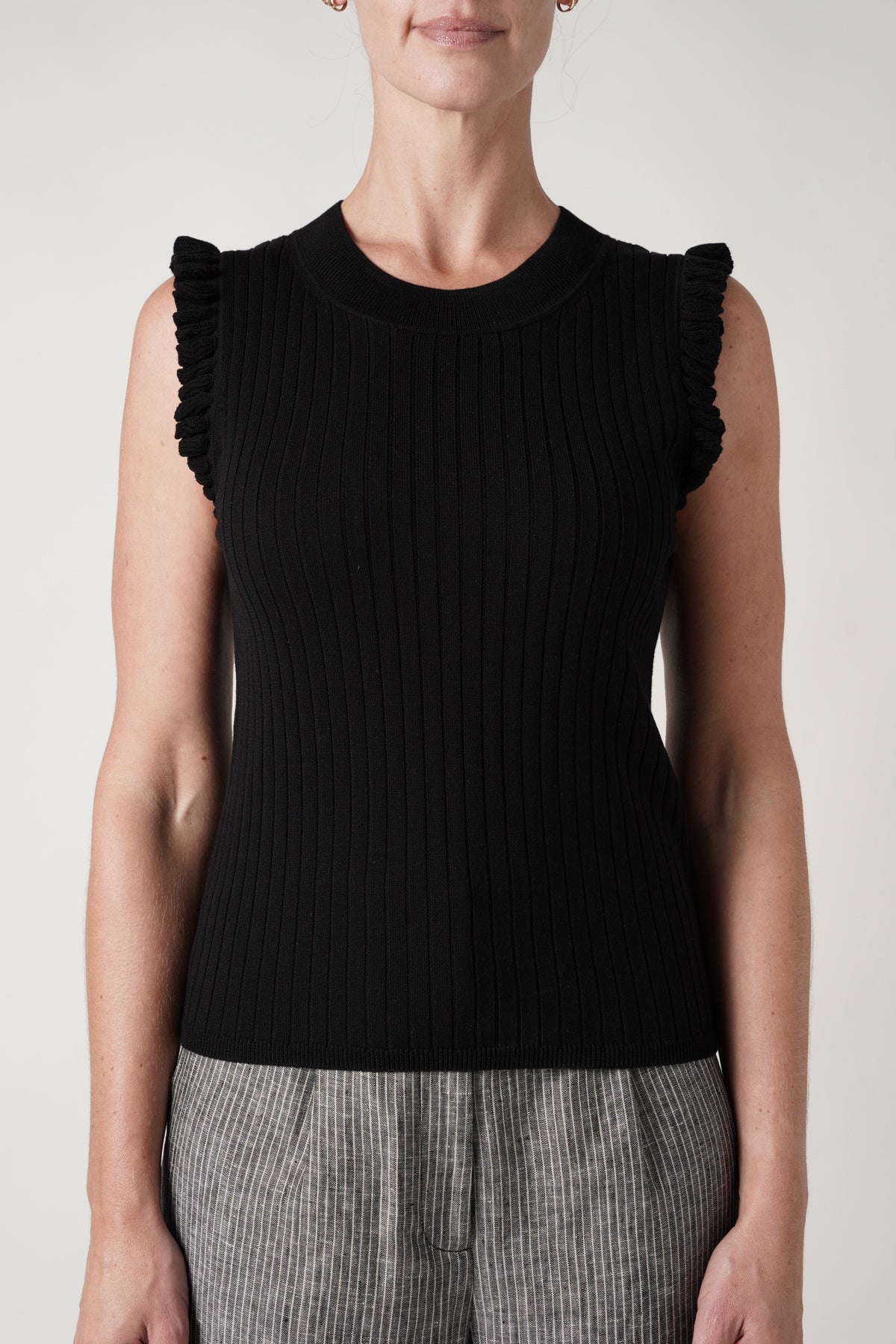 Silk Tencel Frill Top