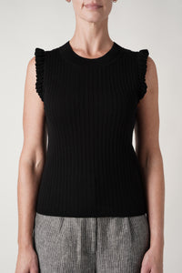 Silk Tencel Frill Top