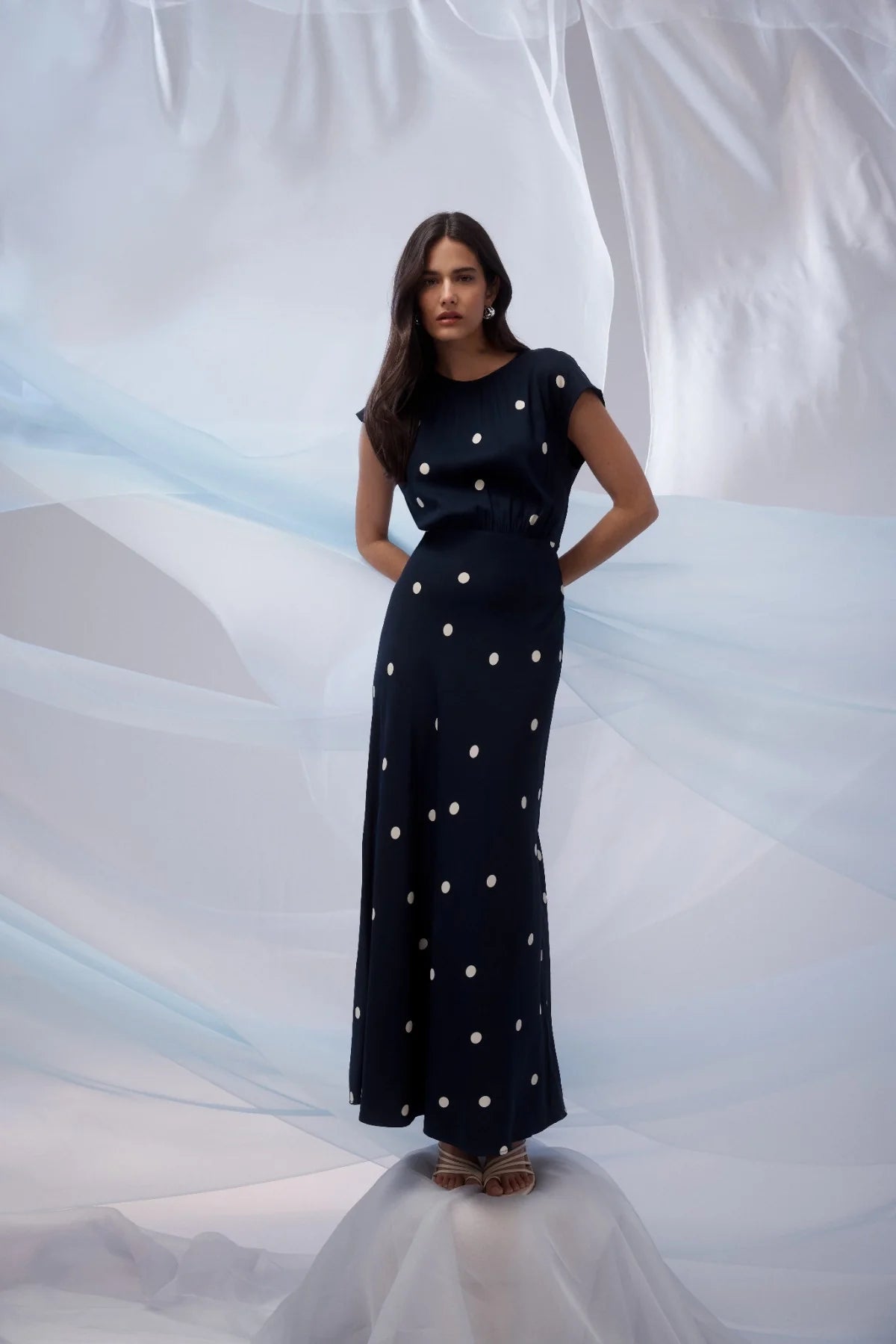 Muse Dress Navy Spot